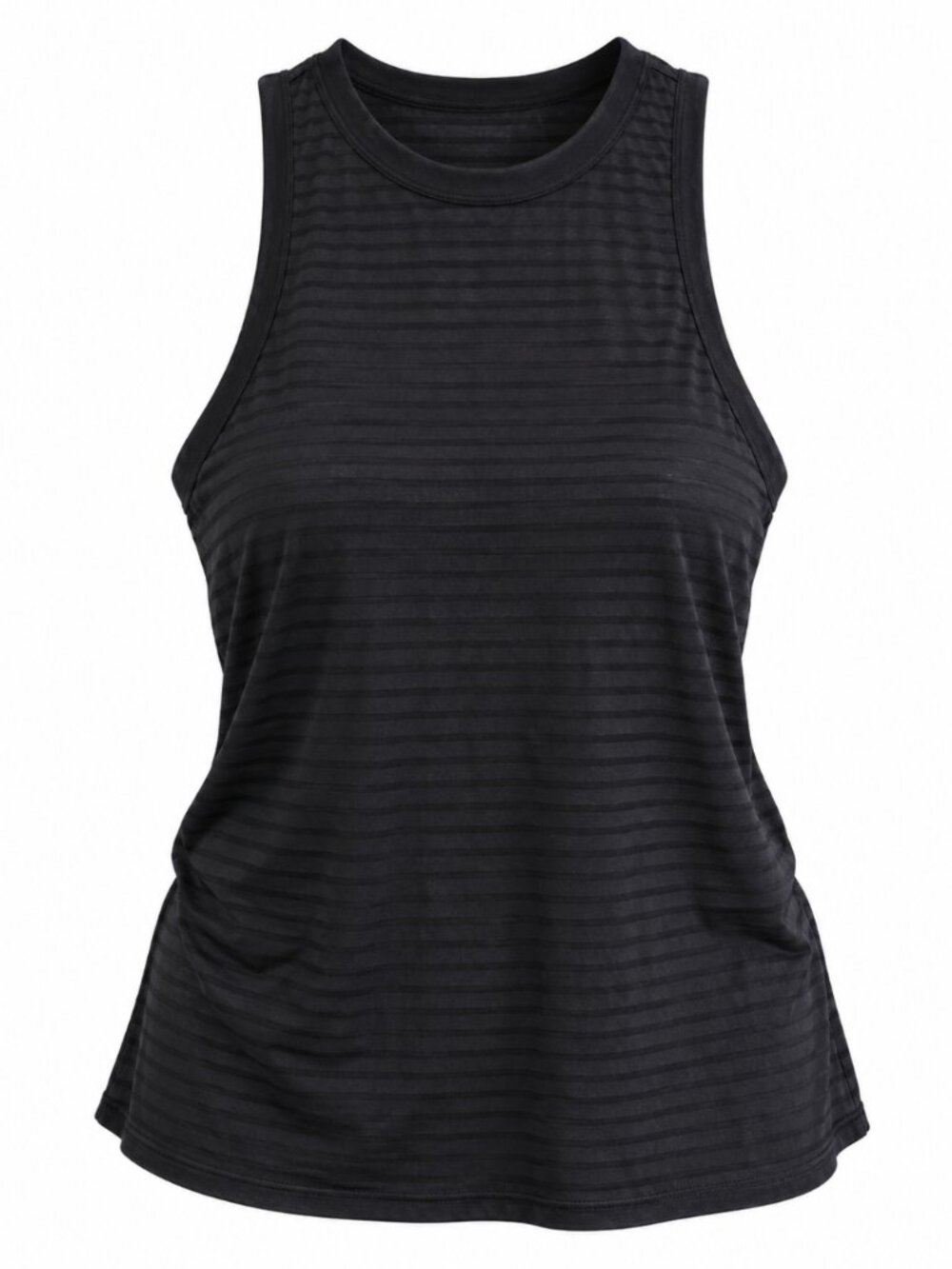 🪩 2/$20 Lululemon Clear And Present Black Striped Mesh Muscle Tank Sz 6